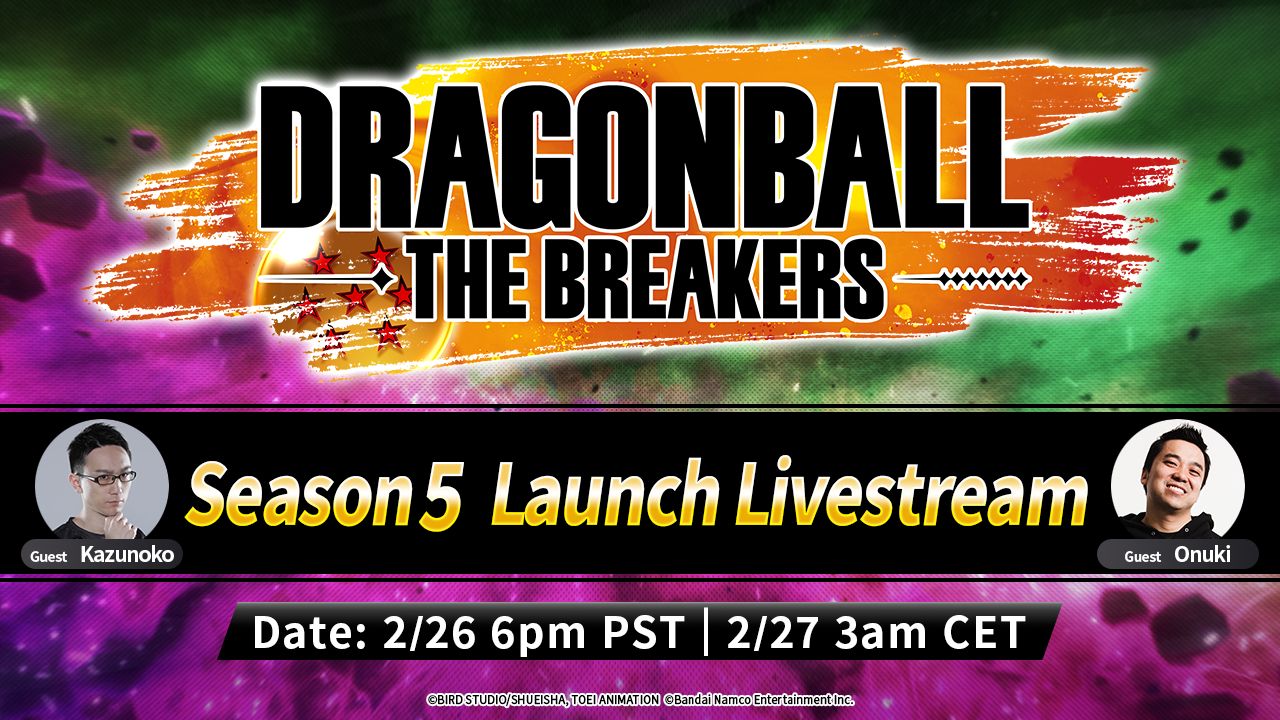 ¡La temporada 5 de DRAGON BALL: THE BREAKERS ya casi está aquí! ¡Nueva información revelada en la transmisión en vivo del lanzamiento de la temporada 5!