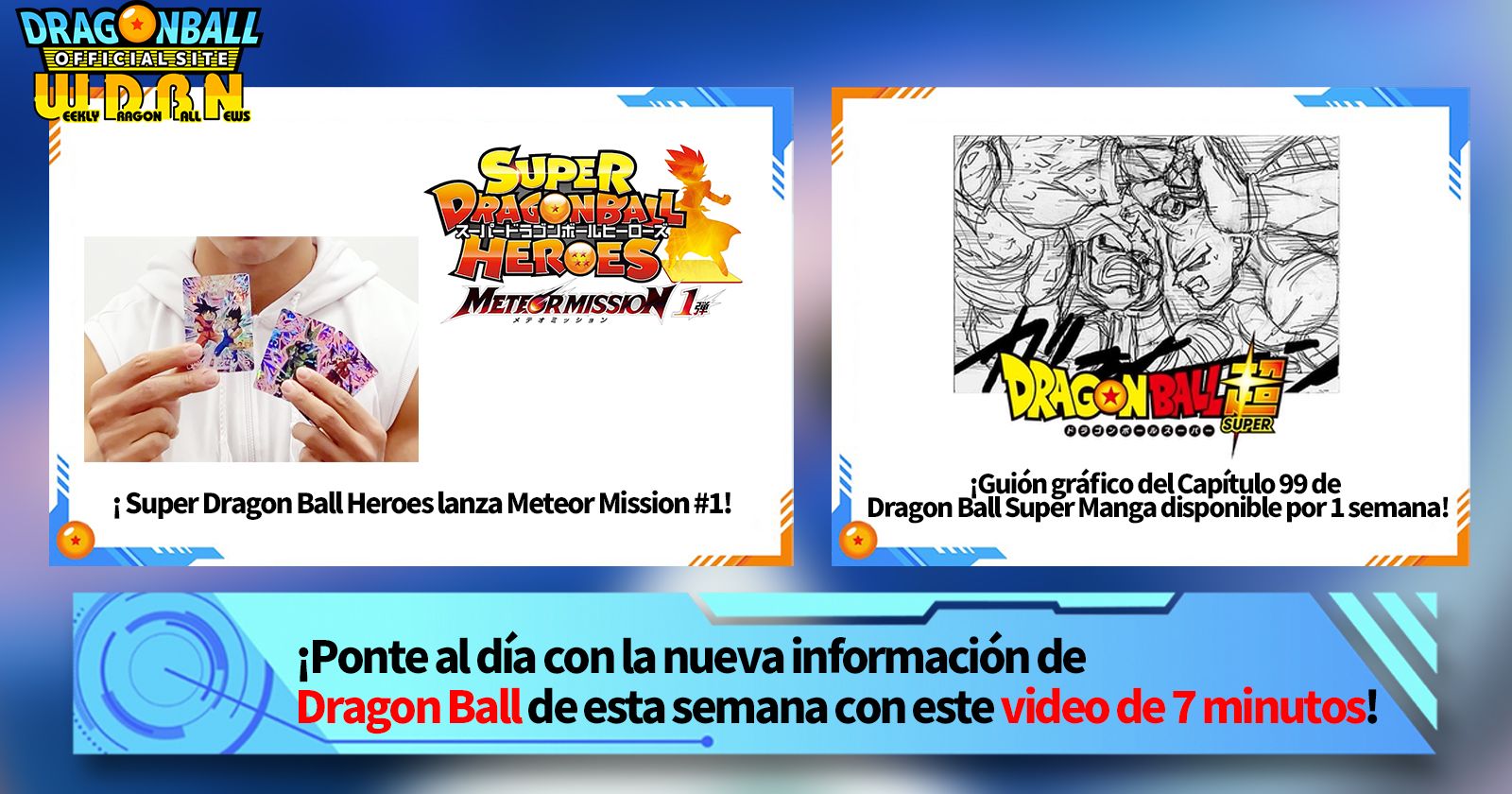 [13 de noviembre] ¡Transmisión Noticias semanales de Dragon Ball !