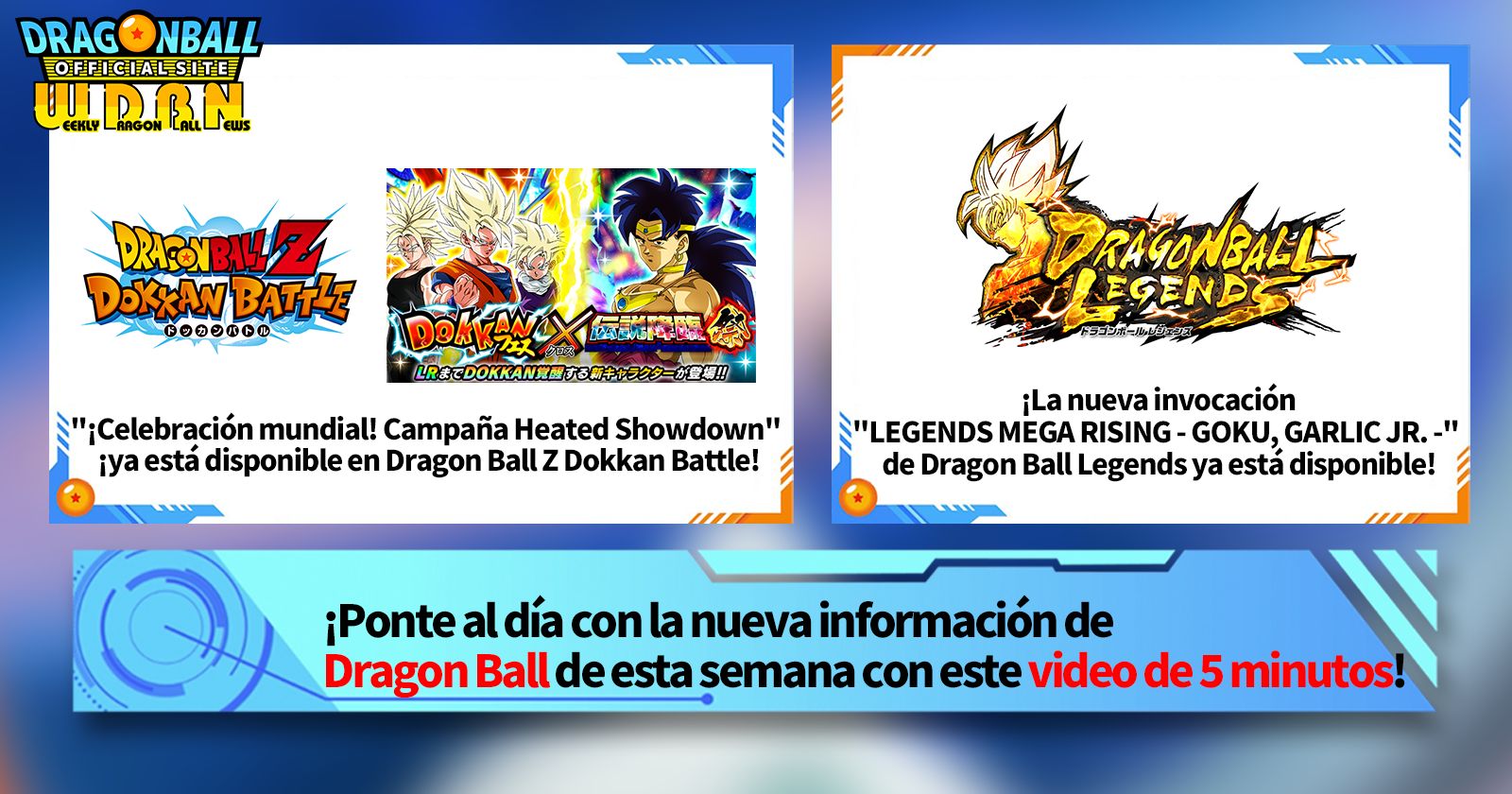 [2 de septiembre] ¡Transmisión Noticias semanales de Dragon Ball !