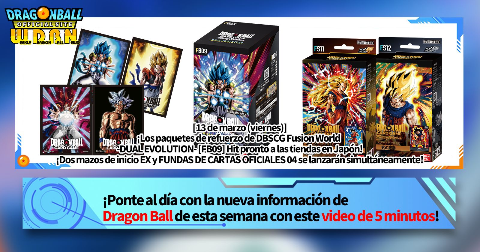 [9 de marzo] ¡Transmisión Noticias semanales de Dragon Ball !