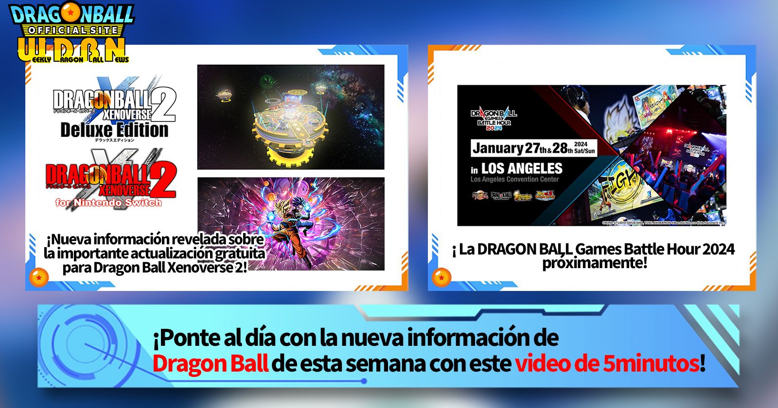 [16 de octubre] ¡Transmisión Noticias semanales de Dragon Ball !