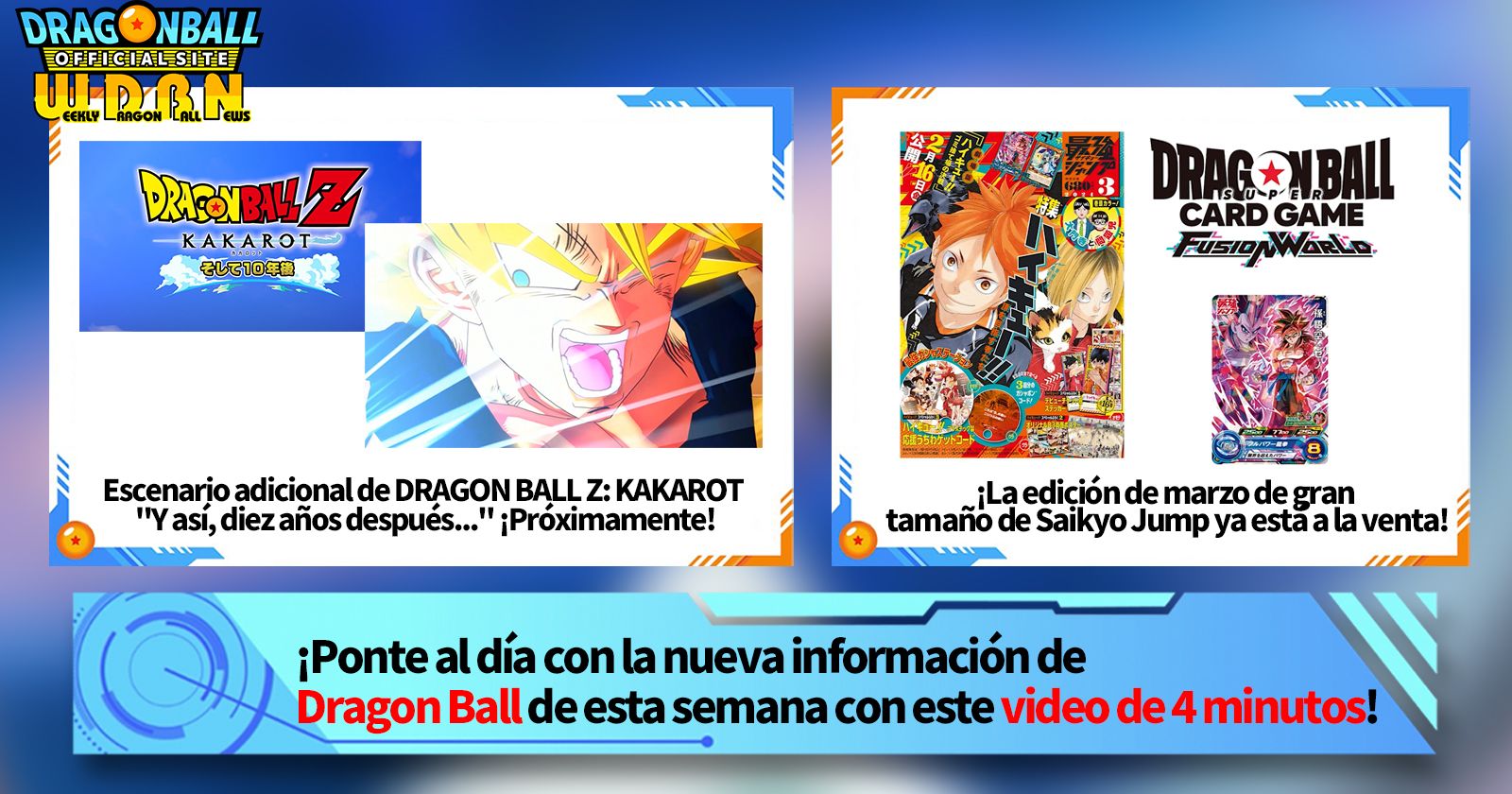 [29 de enero] ¡Transmisión Noticias semanales de Dragon Ball !