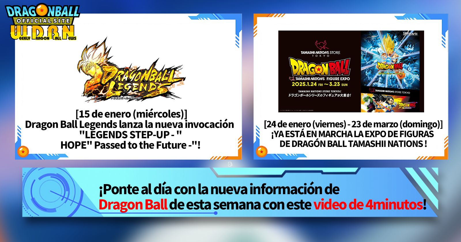 [20 de enero] ¡Transmisión Noticias semanales de Dragon Ball !