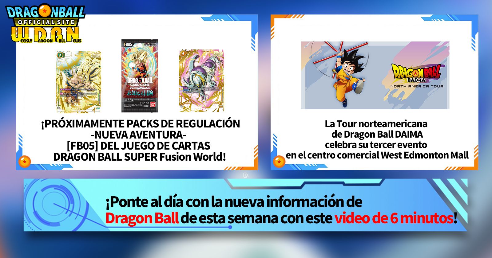 [10 de febrero] ¡Transmisión Noticias semanales de Dragon Ball !