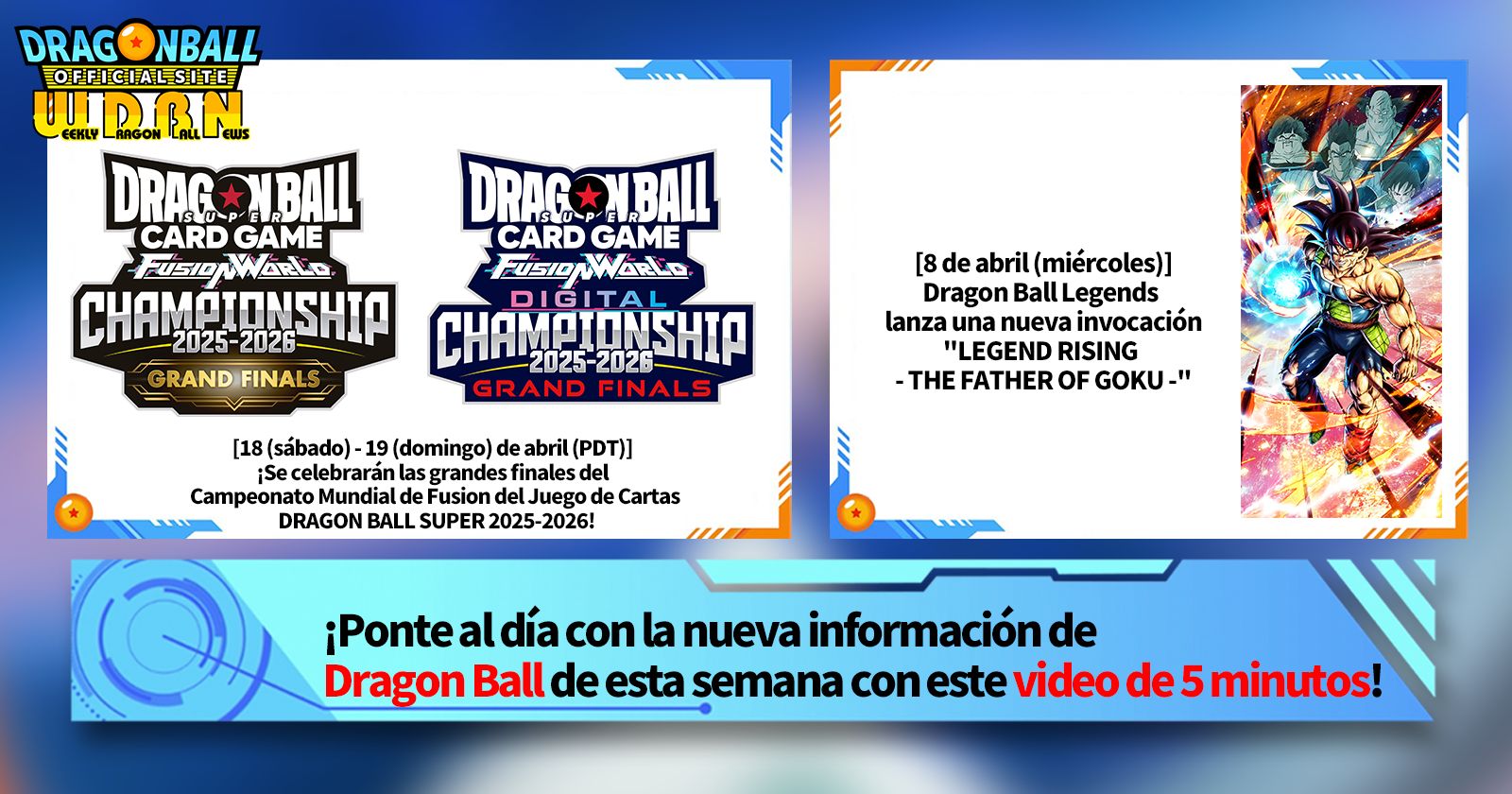 [13 de abril] ¡Noticias semanales de Dragon Ball !