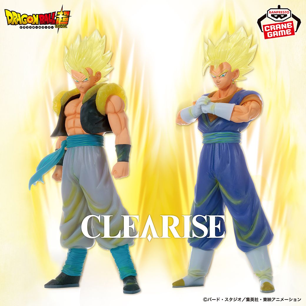 ¡Las figuras de Gogeta y Vegito de la serie CLEARISE llegarán a Crane Games!